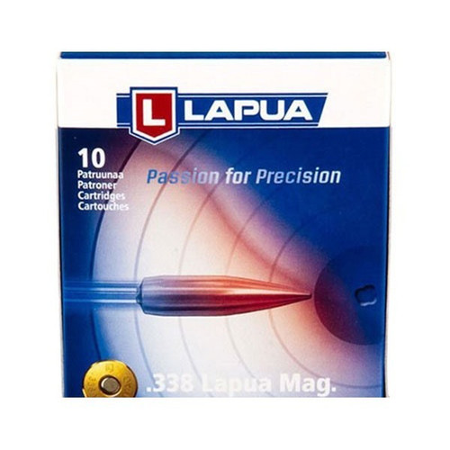 Lapua .338 Lapua Magnum Ammo 250gr FMJBT Ammunition - 10 Rounds