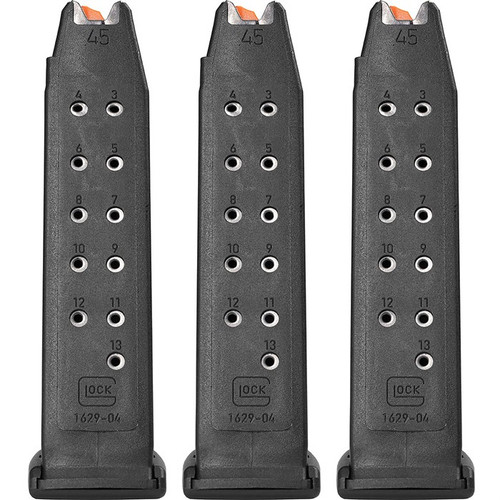 MAGAZINE .45 ACP 13RD FOR GLOCK 21 G4 BLACK 3-PACK