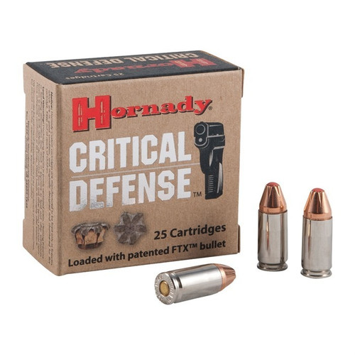 Hornady 9mm Luger Ammo 115gr FTX Ammunition - 250 Rounds