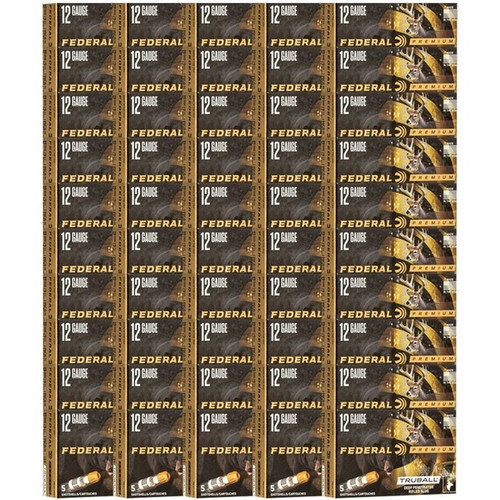 Federal 12 Gauge Ammo 1 oz HP Rifled Lead Slug Ammunition - 250 Rounds