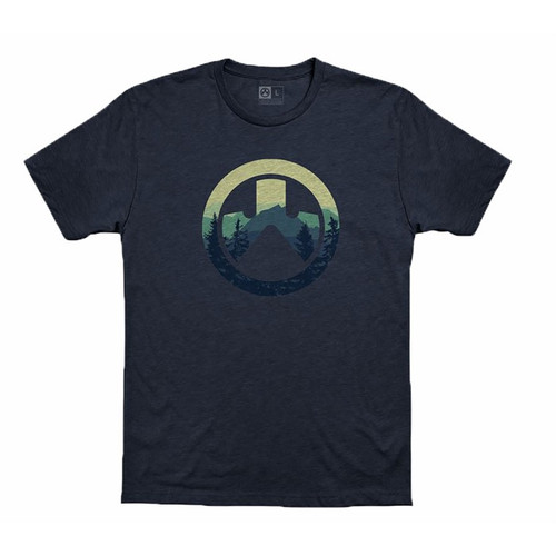 CASCADE ICON LOGO CVC T-SHIRT NAVY HEATHER 2X-LARGE