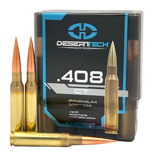 Desert Tech .408 CheyTac Ammo 446gr DTM Ammunition - 10 Rounds