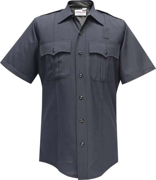 Justice Short Sleeve Shirt w/ Traditional Collar - LAPD Navy