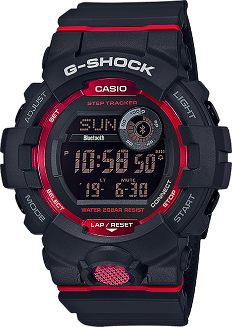 GSHOCK GBD8001       MENS GSHOCK            BLK/RD