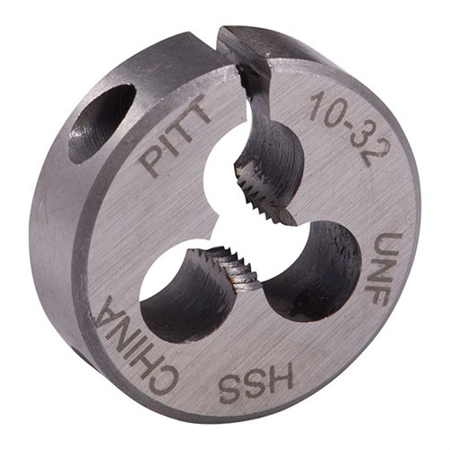 ROUND WIRE GAUGE CARBON DIE 13/16” DIAMETER 10-32 THREAD