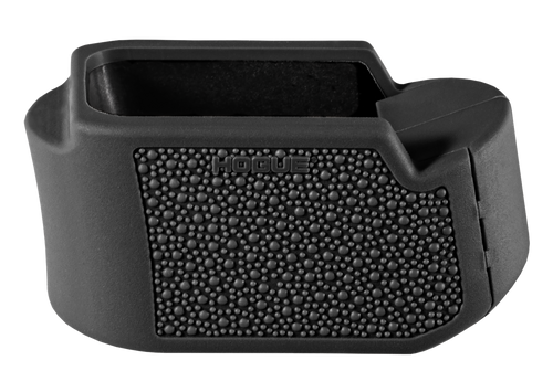 Hogue 18610  Extension Base Pad Fits Glock 19 Compatible w/ 10/15rd Magazines Black Overmolded Rubber