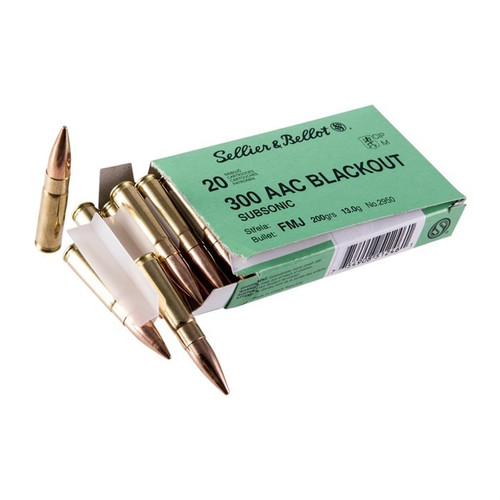 Sellier & Bellot 300 AAC Blackout Ammo 200gr FMJ Ammunition - 1000 Rounds