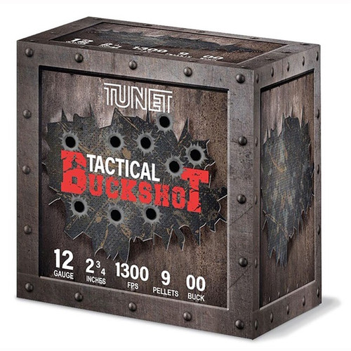 TUNET 12GA 2-3/4 9 PELLET 00 BUCK 250RD CASE