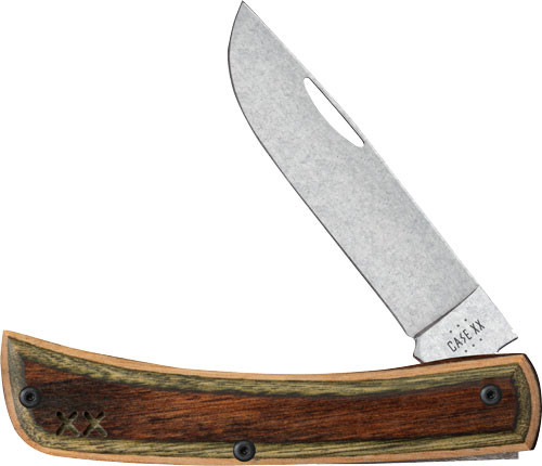 BROWN/GREEN LAM SOD BUSTER JRCASE KNIVES CROSSROADS SERIES 