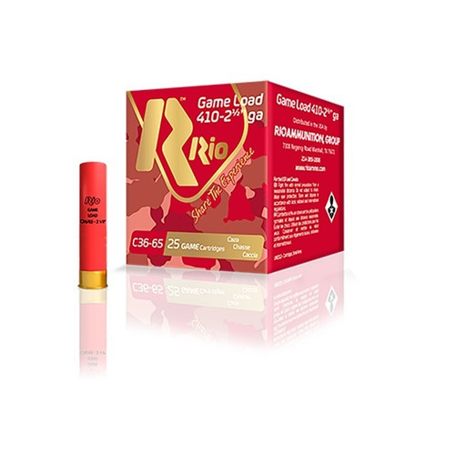 Rio Ammunition 410 Bore Ammo 11/16 oz #6 Shot Ammunition - 25 Rounds