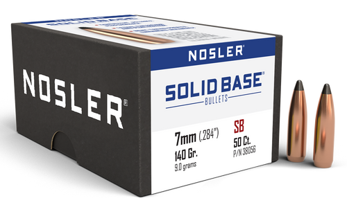 Nosler 38056 Solid Base  7mm 140gr Soft Point 50CT