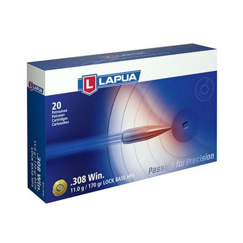 Lapua .308 Winchester Ammo 170gr FMJ Ammunition - 20 Rounds