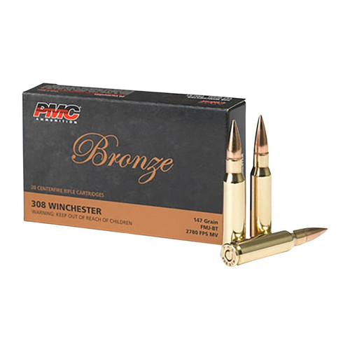 BRONZE 308 WINCHESTER 147GR FULL METAL JACKET 500/CASE