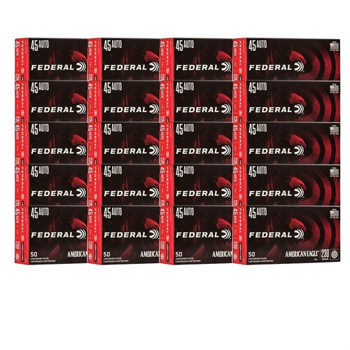 Federal .45 ACP Ammo 230gr FMJ Ammunition - 1000 Rounds