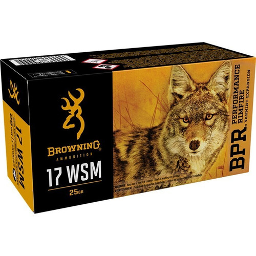 Browning Ammunition .17 WSM Ammo 25gr Polymer Tip Ammunition - 50 Rounds