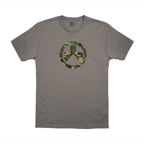 WOODLAND CAMO ICON CVC T-SHIRT LARGE STONE GRAY