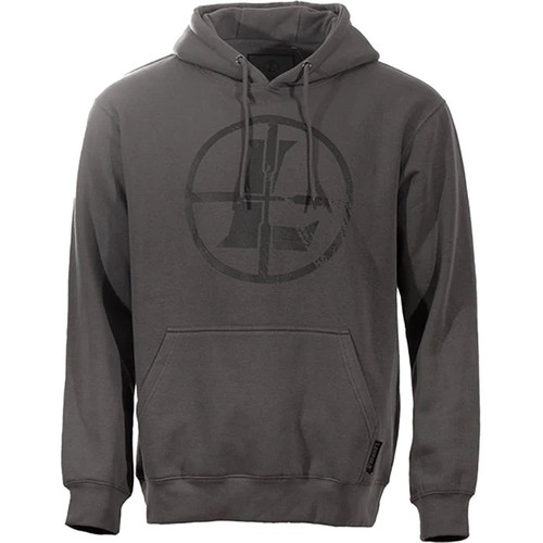DISTRESSED RETICLE HOODIE MEDIUM GUNMETAL