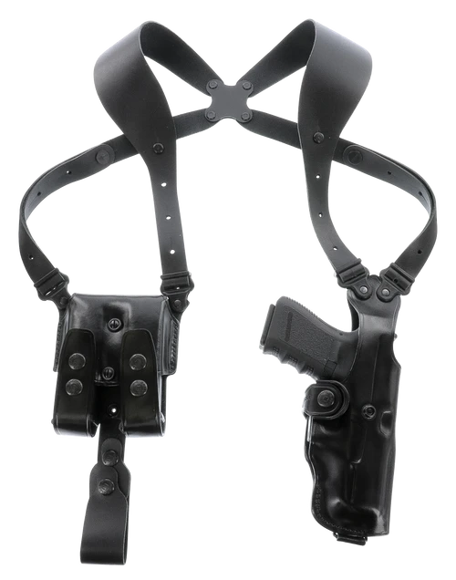 Galco VHS4212RB VHS 4.0 Shoulder System Black Leather Fits 1911 Fits 5" Barrel Ambidextrous