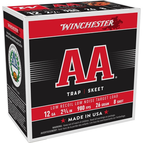 Winchester 12 Gauge Ammo 1 oz #8 Lead Ammunition - 250 Rounds