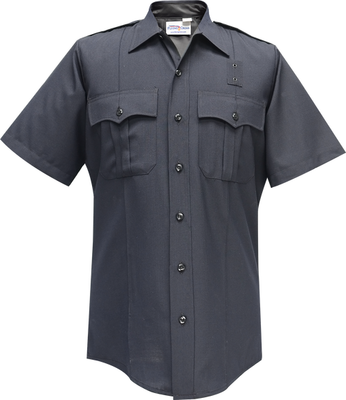 Justice Short Sleeve Shirt w/ Traditional Collar - LAPD Navy