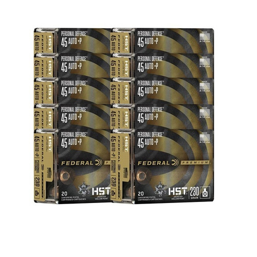 Federal .45 ACP Ammo 230gr HST Ammunition - 200 Rounds
