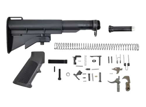 Dpms Panther Arms DP51655141530 CAR-15 Lower Build Kit AR-15 Black A2 Grip, Fiberlite Buttstock