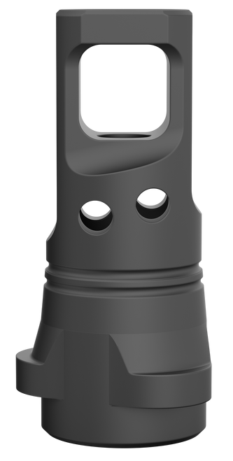 Breek Arms BRK4331 Echo Single Port Muzzle Brake Black Nitride Steel 5/8"x24 Threads 30 Cal Compatible w/ Breek-LOK 3QD