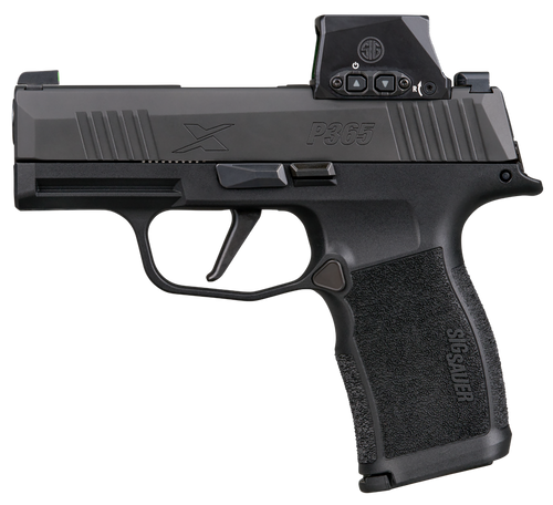 Sig Sauer 365X9BXR3RXSL P365X w/Romeo-X Sig Loc 9mm Luger 12+1 3.10" Black Barrel, Black Nitron Stainless Steel Serrated w/Optic Slide, Black Polymer Frame w/Accessory Rail, Sig ROMEO-X SIG-LOC