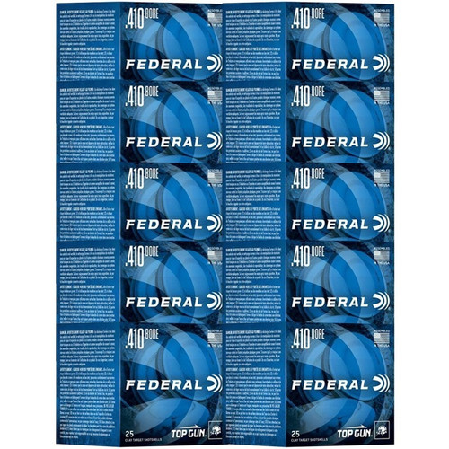 Federal 410 Bore Ammo 1/2 oz #9 Lead Shot Ammunition - 250 Rounds