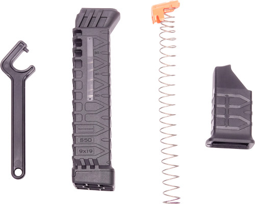 9MM SCHMEISSER S50 50RD BLACKATI MAGAZINE FOR GLOCK 17/19 