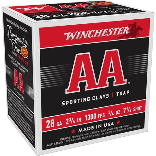 Winchester 28 Gauge Ammo 3/4 oz #7.5 Ammunition - 250 Rounds