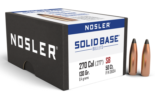 Nosler 38054 Solid Base  270Cal 130gr Soft Point 50CT