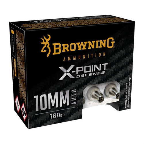 Browning Ammunition 10mm Ammo 180gr X-Point JHP Ammunition - 20 Rounds