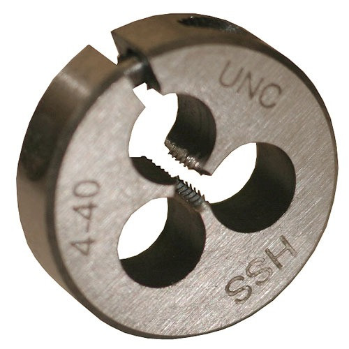 ROUND WIRE GAUGE CARBON DIE 13/16” DIAMETER 4-40 THREAD