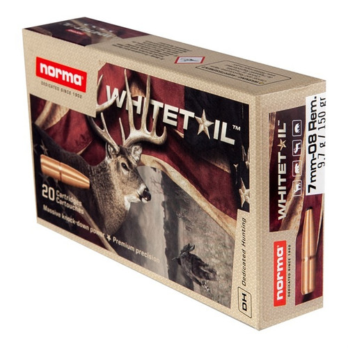 Norma 7mm-08 Remington Ammo 150gr JSP Ammunition - 20 Rounds