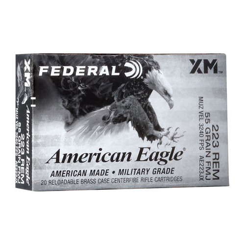 Federal .223 Rem Ammo 55gr FMJ Ammunition - 20 Rounds