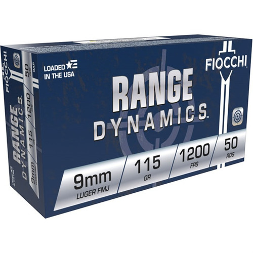Fiocchi 9mm Luger Ammo 115gr FMJ Ammunition - 1000 Rounds