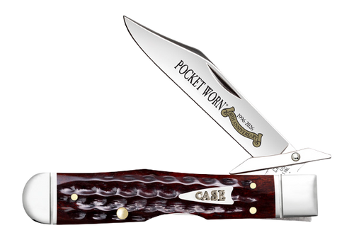 CASE 55236 CHEETAH CUB POCKET WORN MAHOGANY BONE