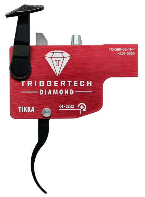 TriggerTech TI0SRB02TNP Diamond  Black/Red Curved Lever Fits Tikka Right Hand