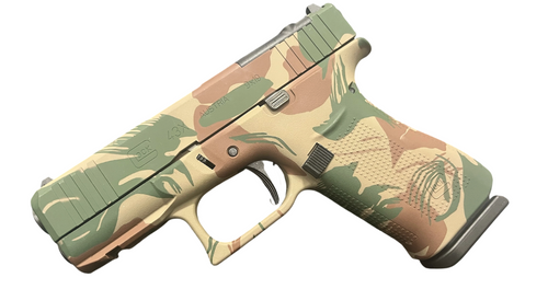 GLOCK 43X MOS RHODESIAN BRUSH STROKE FS 9MM PISTOL 3.39" FXD 5.5lb 2-10RD MAGS