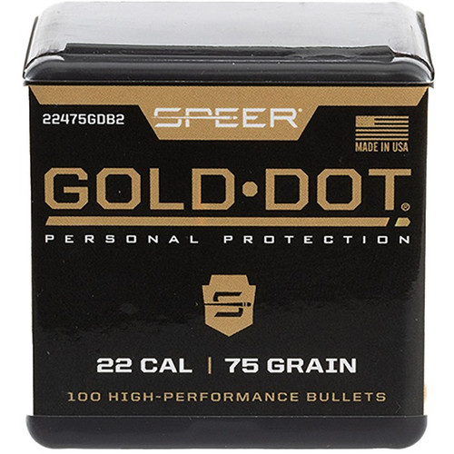 SPEER GOLD DOT BULLETS 224-75-GR 100/BX