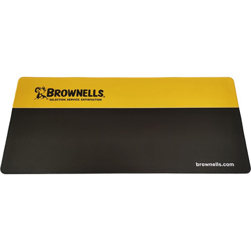 NON-SLIP BENCHMAT DESKPAD 35.43”X17.7” DARK BROWN & YELLOW