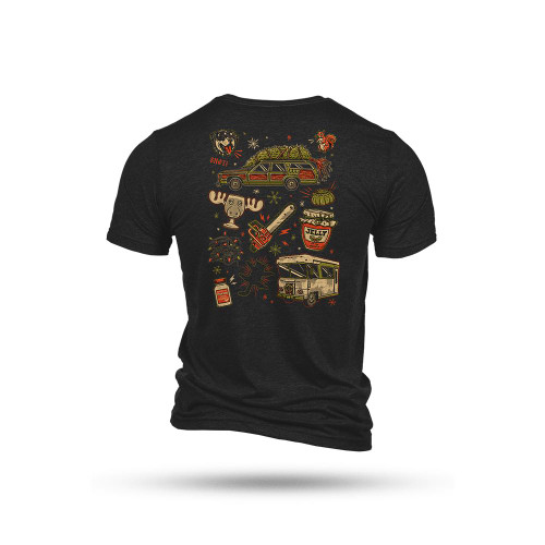 Nine Line Lotta Sap X-Mas Vacay Short Sleeve Shirt Charcoal Black L