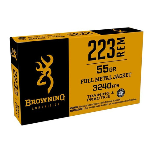 Browning Ammunition .223 Remington Ammo 55gr FMJ Ammunition - 20 Rounds