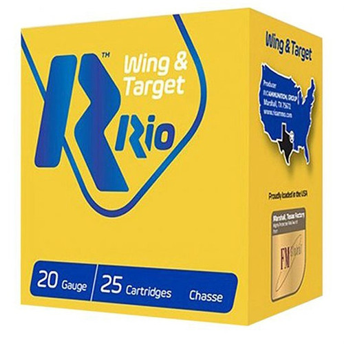 Rio Ammunition 20 Gauge Ammo 7/8 oz #7.5 Ammunition - 25 Rounds