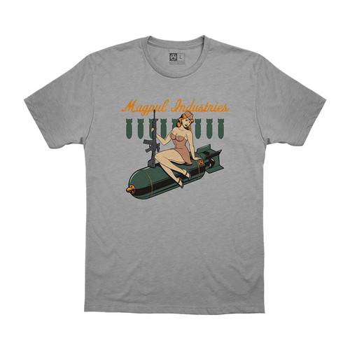 BOMBSHELL COTTON T-SHIRT 3X-LARGE ATHLETIC HEATHER
