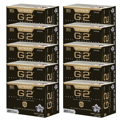 Speer 9mm Ammo 147gr JHP Ammunition - 200 Rounds