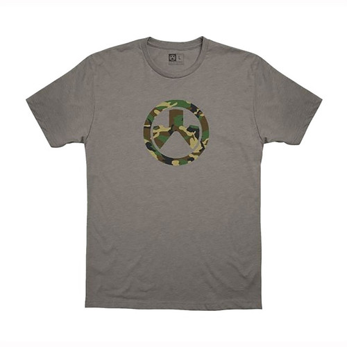WOODLAND CAMO ICON CVC T-SHIRT 2X-LARGE STONE GRAY