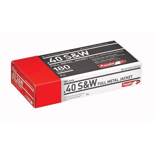 Aguila .40 S&W Ammo 180gr FMJ Ammunition - 50 Rounds