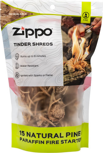 BAGZIPPO TINDER SHREDS 15 PIECE 